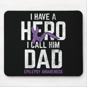 Alfombrilla De Ratón Papa Héroe Epilepsia Concienciación sobre la Epile