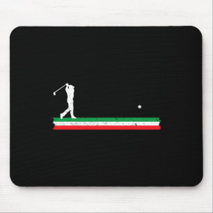 Alfombrilla De Ratón Papá italiano jugando golf padre bandera de Italia