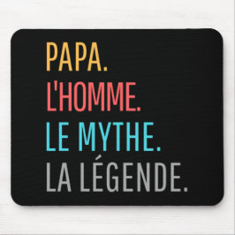Alfombrilla De Ratón Papa l'Homme le Mythe la Légende