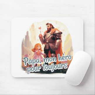 Alfombrilla De Ratón Papa, mon héro pour toujours