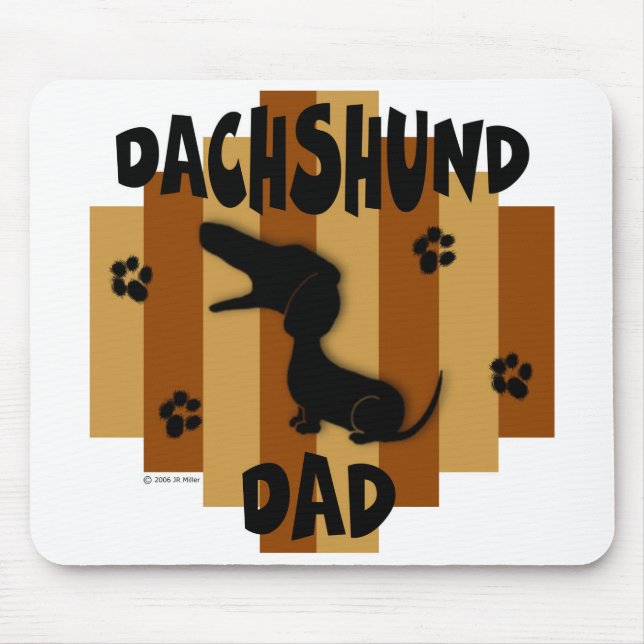 Alfombrilla De Ratón Papá Mousepad del Dachshund (Frente)
