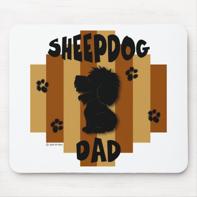 Alfombrilla De Ratón Papá Mousepad del perro pastor (Frente)