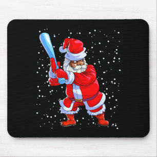 Alfombrilla De Ratón Papá Noel afroamericano de béisbol afroamericano n