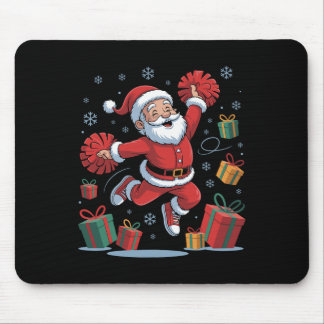 Alfombrilla De Ratón Papá Noel Divertido Animando porristas Navidad Xma