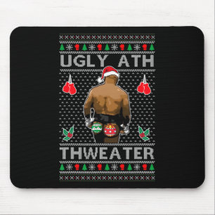 Alfombrilla De Ratón Papá Noel Divertido Boxeando Jersey Feo de Ath Mer