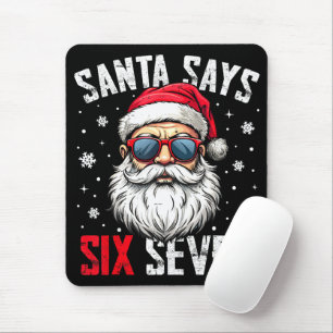 Alfombrilla De Ratón Papá Noel Divertido Dice Seis Siete Navidad 67 Mem