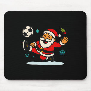 Alfombrilla De Ratón Papá Noel Fútbol Deportes Jugando Navidad Nieve X