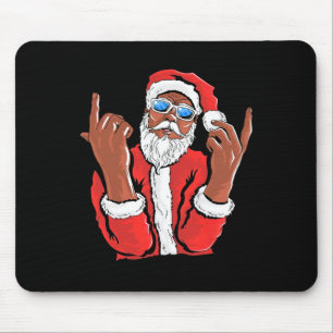 Alfombrilla De Ratón Papá Noel Hombre Negro Navidades Familia Navidad P