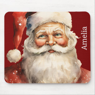 Alfombrilla De Ratón Papá Noel Navidad Retro