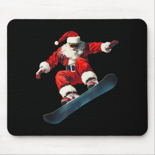 Alfombrilla De Ratón Papá Noel Navidad Snowboard Snowboarding Snowb