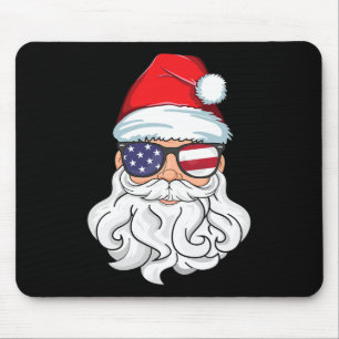 Alfombrilla De Ratón Papá Noel Patriótico Usa Gafas De Sol Niños Navida