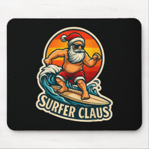 Alfombrilla De Ratón Papá Noel Surfista Divertido Instructor de Surf Sa
