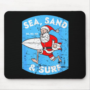 Alfombrilla De Ratón Papá Noel surfista - Papá Noel surfista en Navidad