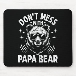 Alfombrilla De Ratón Papa Oso no se mezcle con padres graciosos de papá