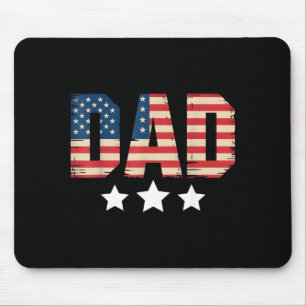 Alfombrilla De Ratón Papá Patriótico Usa Día Del Padre Bandera American