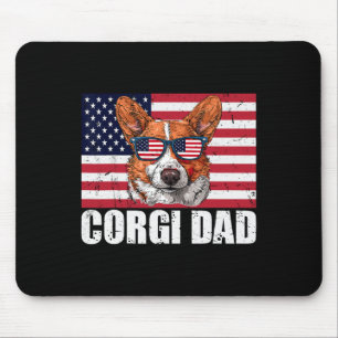 Alfombrilla De Ratón Papá Pembroke Welsh Corgi Bandera De EE. UU. Amant