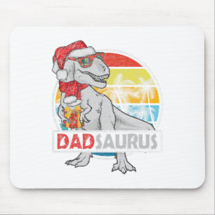 Alfombrilla De Ratón Papá Saurus T Rex Dinosaur Family Matando Navidad