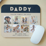 Alfombrilla De Ratón Papá, simplemente eres el mejor Collage de fotos<br><div class="desc">Daddy You are Simply The Best Collage de fotos Personalized Photo Template Custom Names Mouse Pad presenta ocho de tus fotos favoritas con el texto "Daddy you are just the best" en la tipografía moderna de guiones. Personalice a continuación el texto y los nombres de su personalizado. Un regalo perfecto...</div>
