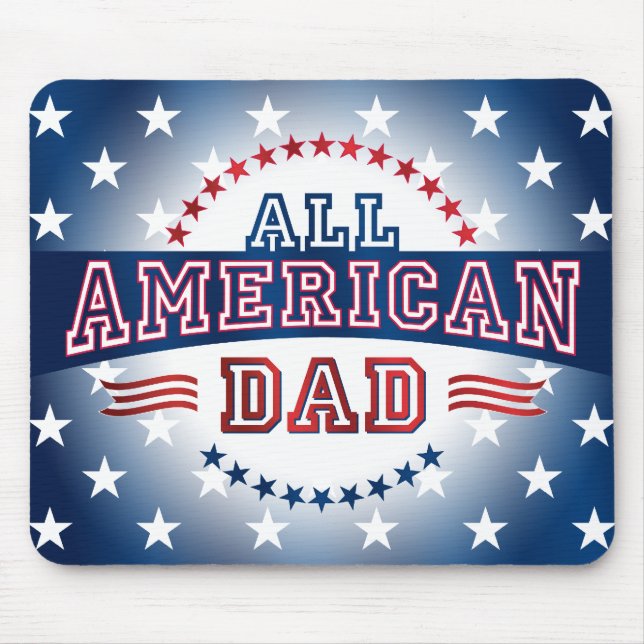 Alfombrilla De Ratón Papá Todo-Americano Mousepad (Frente)