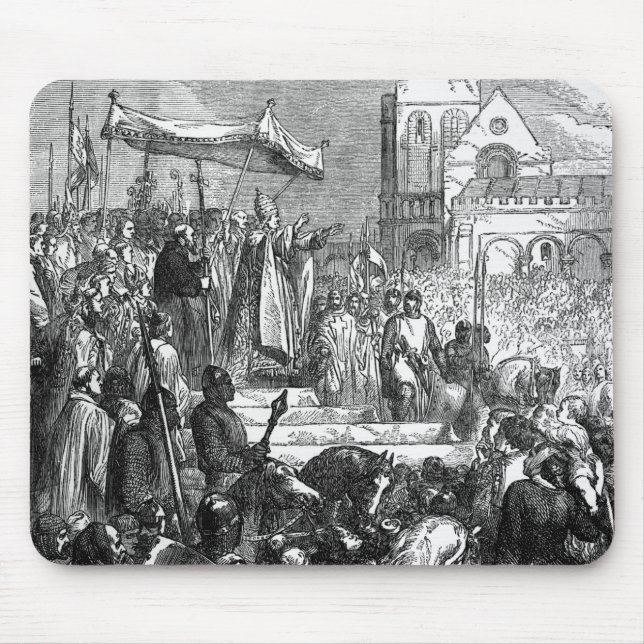 Alfombrilla De Ratón Papa Urbano II que predica la primera cruzada (Frente)