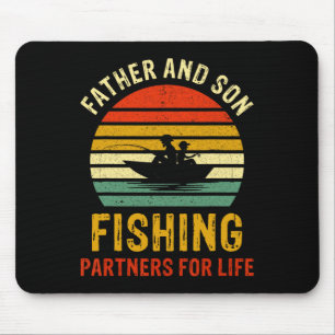 Alfombrilla De Ratón Papá Vintage Y Los Socios De Pesca De Hijos Para L