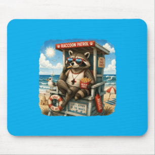Alfombrilla De Ratón Papas fritas de patrulla de mapache humor vintage