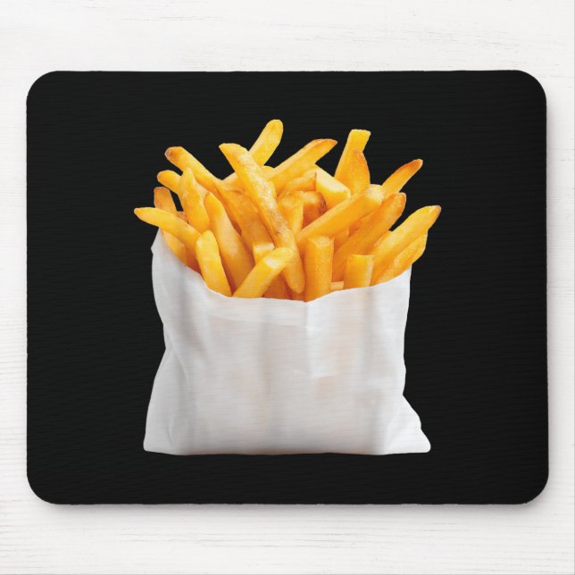 Alfombrilla De Ratón Papas Fritas Freír Divertido Disfraz De Comida De  (Frente)