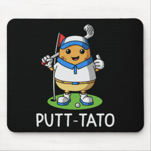 Alfombrilla De Ratón Papas jugando golf Putt-tato Papas divertidas juga