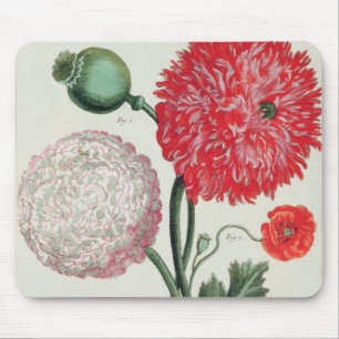 Alfombrilla De Ratón Papaver - somniferum y rheas del Papaver grabados