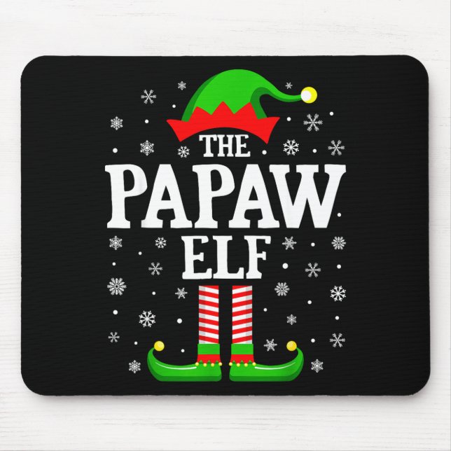 Alfombrilla De Ratón Papaw Elf Funny Christmas Family Matching  (Frente)