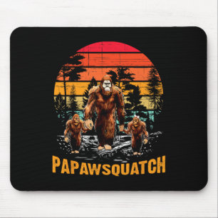 Alfombrilla De Ratón Papaw Squatch Funny Bigfoot Dad Sasquatch Yeti Ret