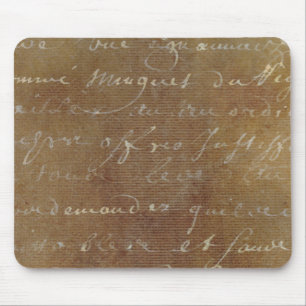 Alfombrilla De Ratón papel de pergamino francés del moreno de la