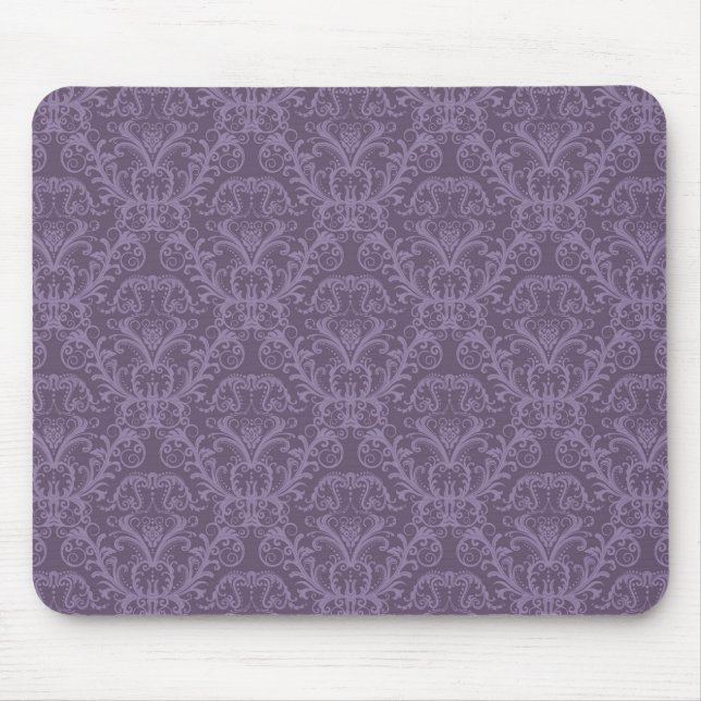 Alfombrilla De Ratón Papel morado floral 2 (Frente)