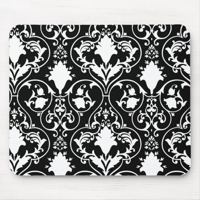 Alfombrilla De Ratón Papel pintado antiguo de la voluta (Frente)