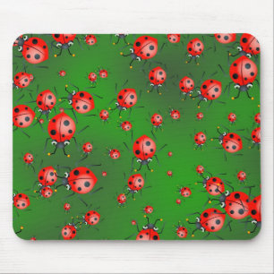 Alfombrilla De Ratón Papel pintado de la mariquita
