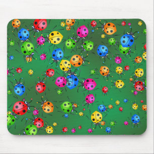 Alfombrilla De Ratón Papel pintado de la mariquita