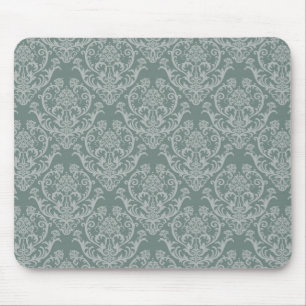 Alfombrilla De Ratón Papel pintado floral verde