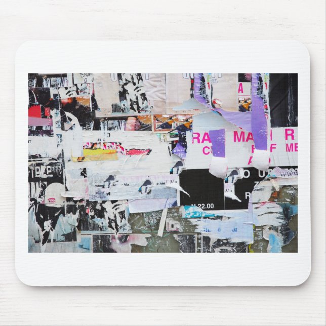 Alfombrilla De Ratón Papel rasgado estilo de Banksy de la pared de la (Frente)