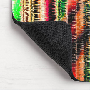 Alfombrilla De Ratón Papel rayado de color rojo amarillo y verde