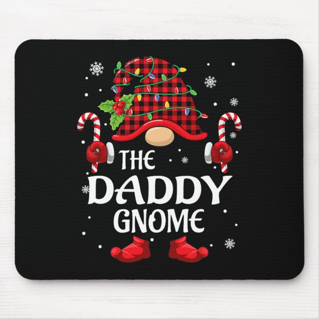 Alfombrilla De Ratón Papi Gnome Navidades Coincidentes PJS Para Familia (Frente)