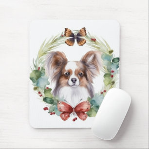 Alfombrilla De Ratón Papillon Navidades Wreath Festimes Pup