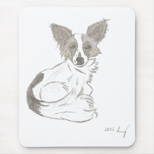 Alfombrilla De Ratón Papillon Sketch Mousepad (Frente)