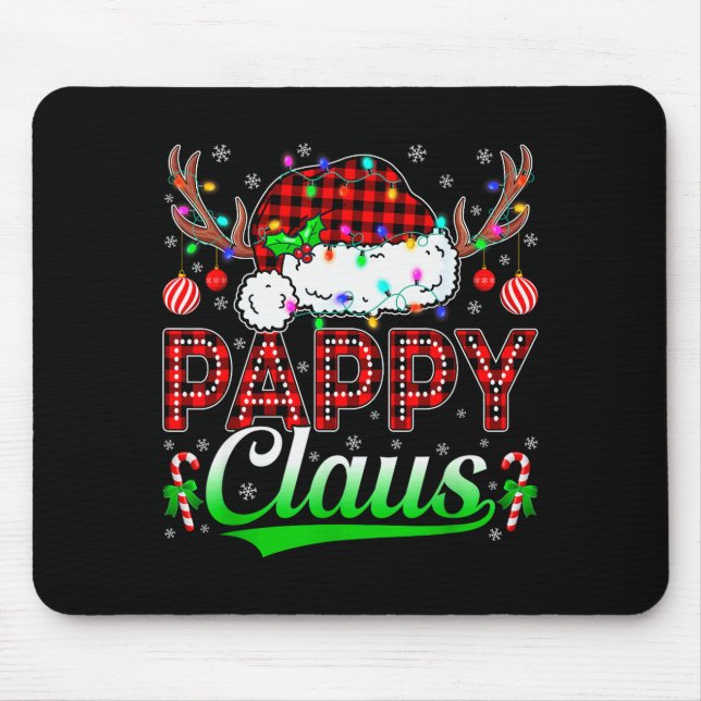 Alfombrilla De Ratón Pappy Claus Christmas Lights Matching Family Xmas  (Frente)