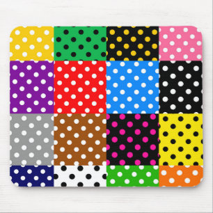 Alfombrilla De Ratón Paquetes multicolores Quilt Polka Dots