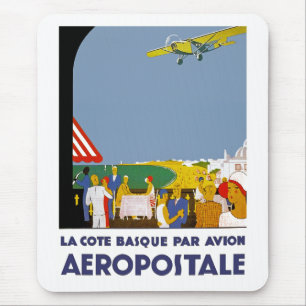 Alfombrilla De Ratón Par vasco Avion de Cote del La