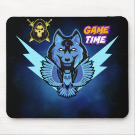 Alfombrilla de ratón para juegos Lobo azul búho Ma