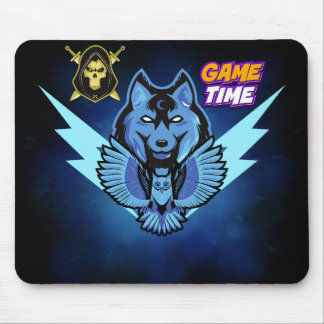 Alfombrilla de ratón para juegos Lobo azul búho Ma