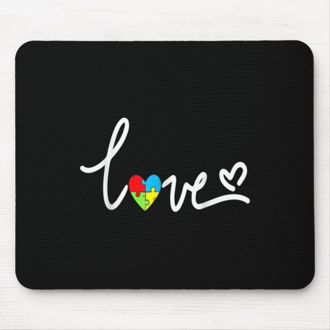 Alfombrilla De Ratón Para los hombres Mujeres Autismo Conciencia Tee Pl (Frente)