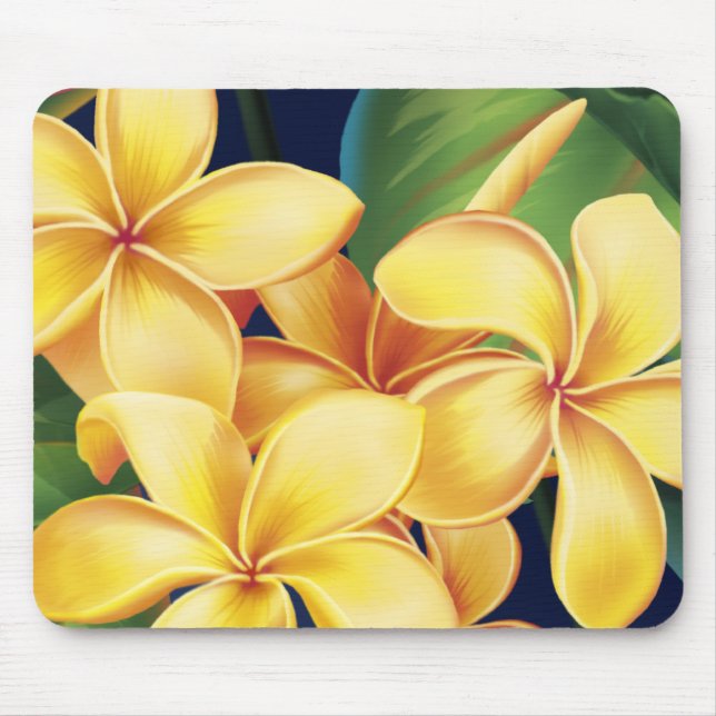 Alfombrilla De Ratón Paraíso tropical Plumeria Mousepad (Frente)