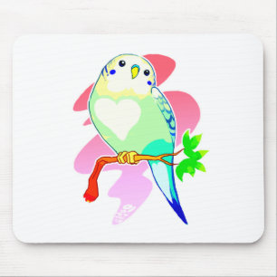 Alfombrilla De Ratón Parakeet del arco iris